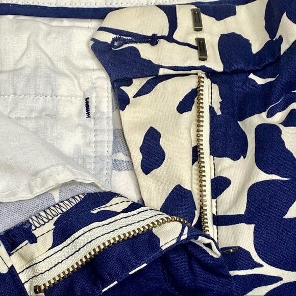 J. Crew Factory navy blue floral skimmer pants size 10 - Picture 12 of 16